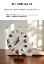 DIY Tide Clock Kit - Handmade Seashell Table Clock
