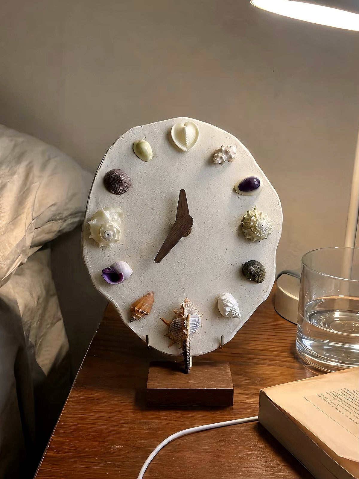 DIY Tide Clock Kit - Handmade Seashell Table Clock