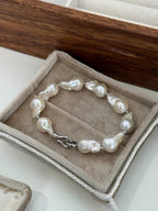 Elegant Handmade Baroque Freshwater Pearl Bracelet