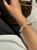 Elegant Handmade Baroque Freshwater Pearl Bracelet