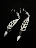 Handmade Cut Seashell Dangle Earrings