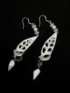 Handmade Cut Seashell Dangle Earrings