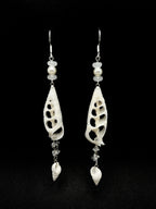 Handmade Cut Seashell Dangle Earrings