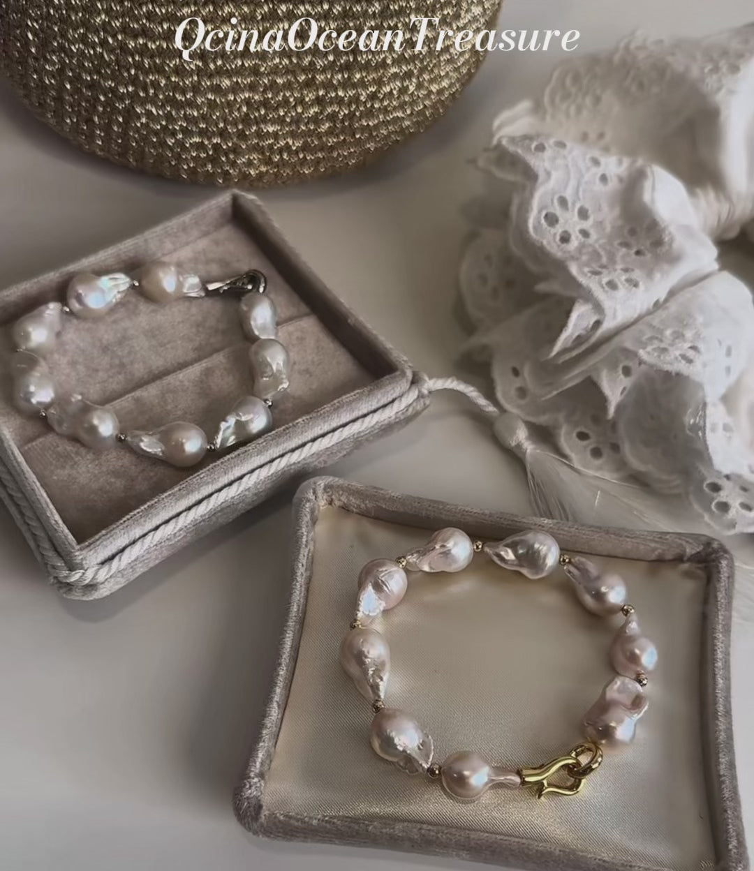 Elegant Handmade Baroque Freshwater Pearl Bracelet